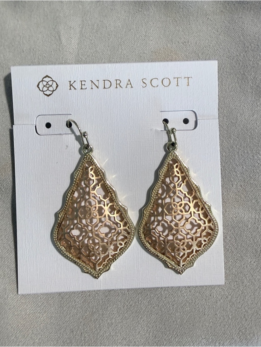 Kendra Scott Addie Filigree Teardrop Earrings - Rose Gold & Gold